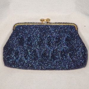 Bags - Blue Beaded Clutch/Handbag Bags - Blue Beaded Clutch/Handbag